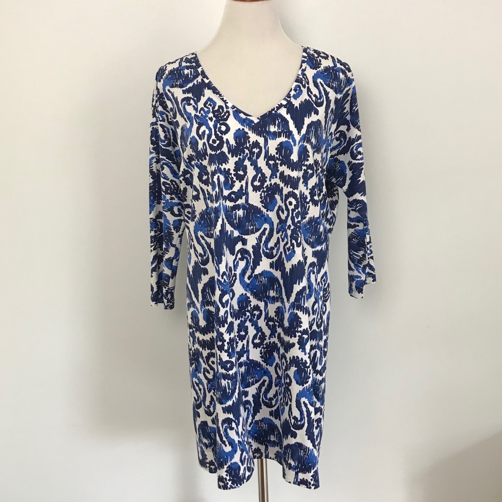 Lilly Pulitzer Cori Dress Resort Navy Beach Bather
